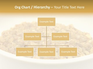 A White Bowl Filled With Cereal On Top Of A Table PowerPoint Template