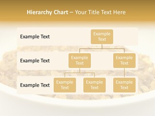 A White Bowl Filled With Cereal On Top Of A Table PowerPoint Template