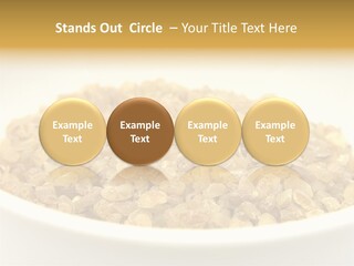 A White Bowl Filled With Cereal On Top Of A Table PowerPoint Template