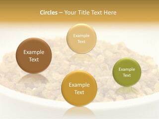 A White Bowl Filled With Cereal On Top Of A Table PowerPoint Template