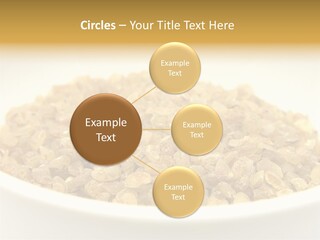 A White Bowl Filled With Cereal On Top Of A Table PowerPoint Template