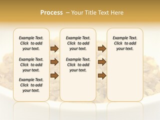 A White Bowl Filled With Cereal On Top Of A Table PowerPoint Template