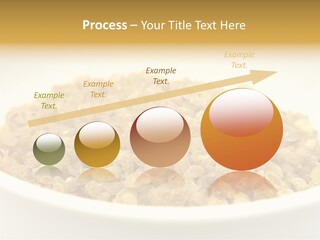 A White Bowl Filled With Cereal On Top Of A Table PowerPoint Template