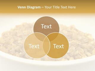 A White Bowl Filled With Cereal On Top Of A Table PowerPoint Template