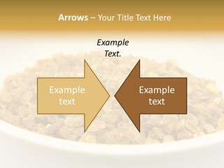 A White Bowl Filled With Cereal On Top Of A Table PowerPoint Template