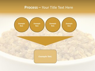 A White Bowl Filled With Cereal On Top Of A Table PowerPoint Template