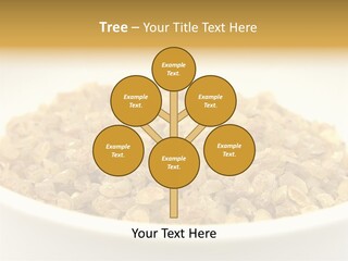 A White Bowl Filled With Cereal On Top Of A Table PowerPoint Template