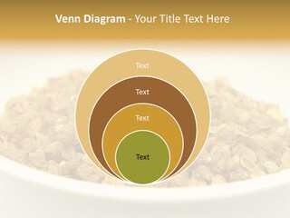 A White Bowl Filled With Cereal On Top Of A Table PowerPoint Template