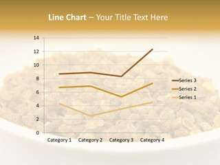 A White Bowl Filled With Cereal On Top Of A Table PowerPoint Template