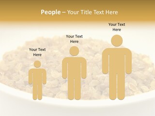 A White Bowl Filled With Cereal On Top Of A Table PowerPoint Template