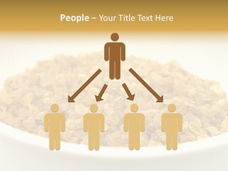 A White Bowl Filled With Cereal On Top Of A Table PowerPoint Template