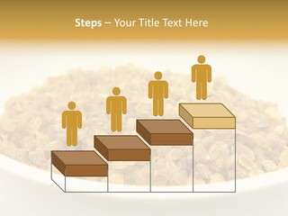A White Bowl Filled With Cereal On Top Of A Table PowerPoint Template