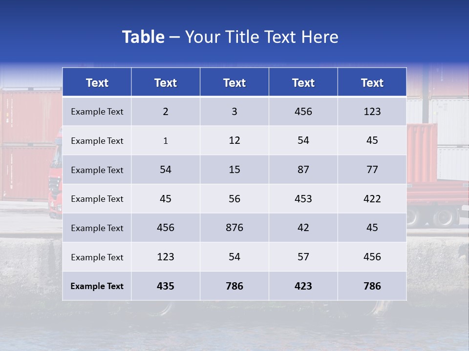 A Red Truck Is Parked Next To A Body Of Water PowerPoint Template