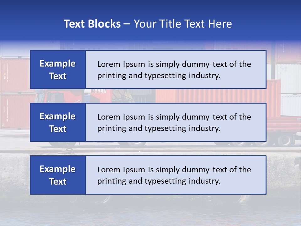 A Red Truck Is Parked Next To A Body Of Water PowerPoint Template