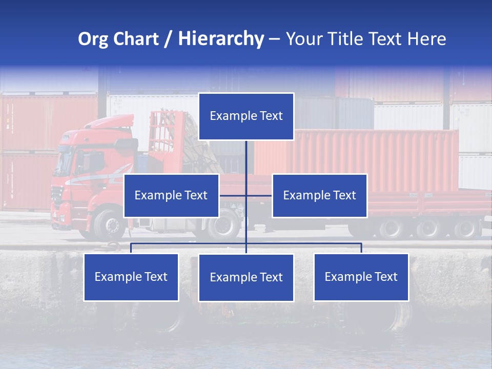 A Red Truck Is Parked Next To A Body Of Water PowerPoint Template