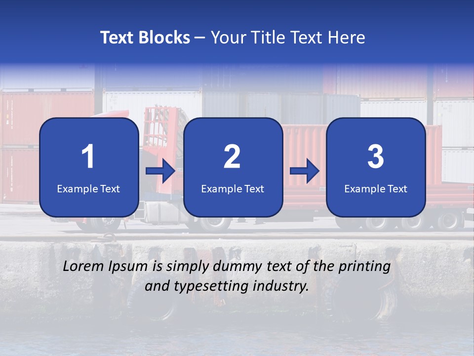 A Red Truck Is Parked Next To A Body Of Water PowerPoint Template