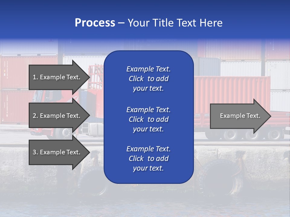 A Red Truck Is Parked Next To A Body Of Water PowerPoint Template