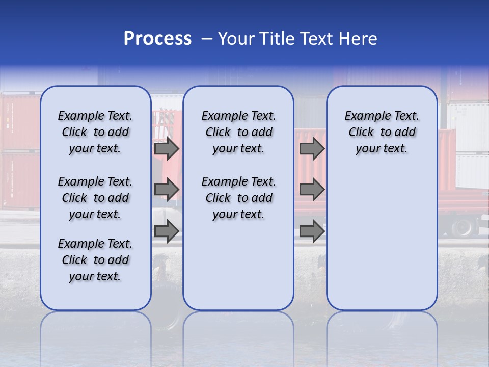 A Red Truck Is Parked Next To A Body Of Water PowerPoint Template