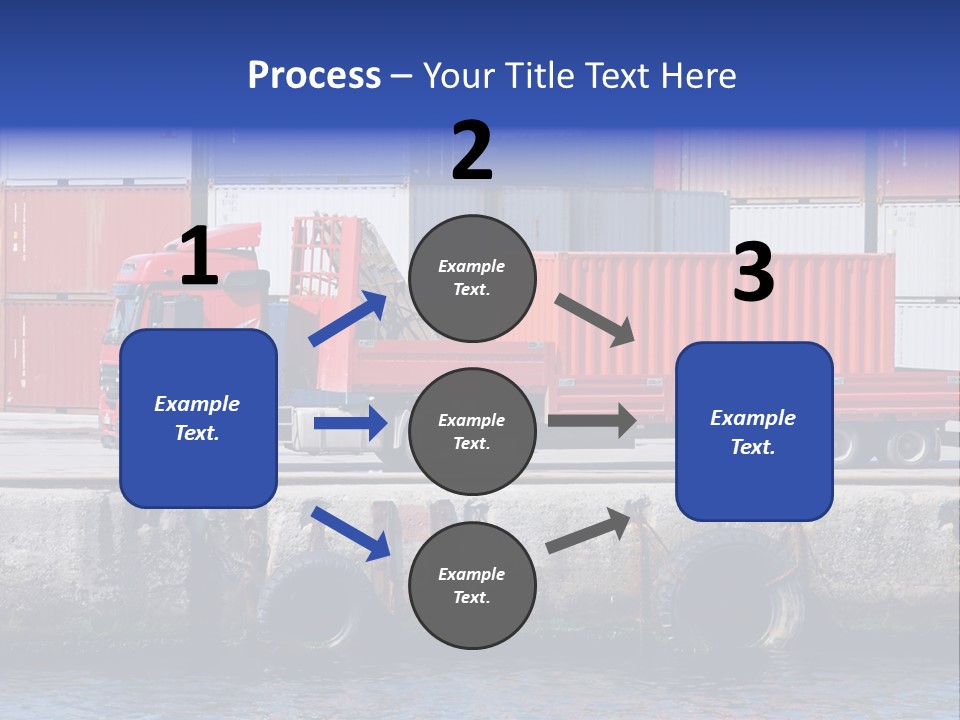 A Red Truck Is Parked Next To A Body Of Water PowerPoint Template