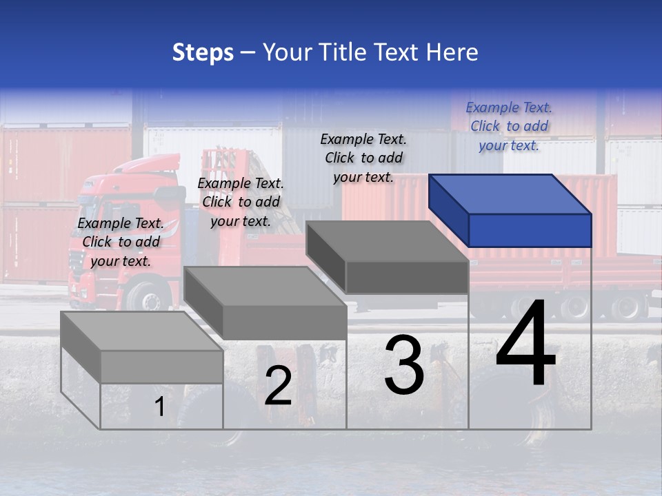A Red Truck Is Parked Next To A Body Of Water PowerPoint Template