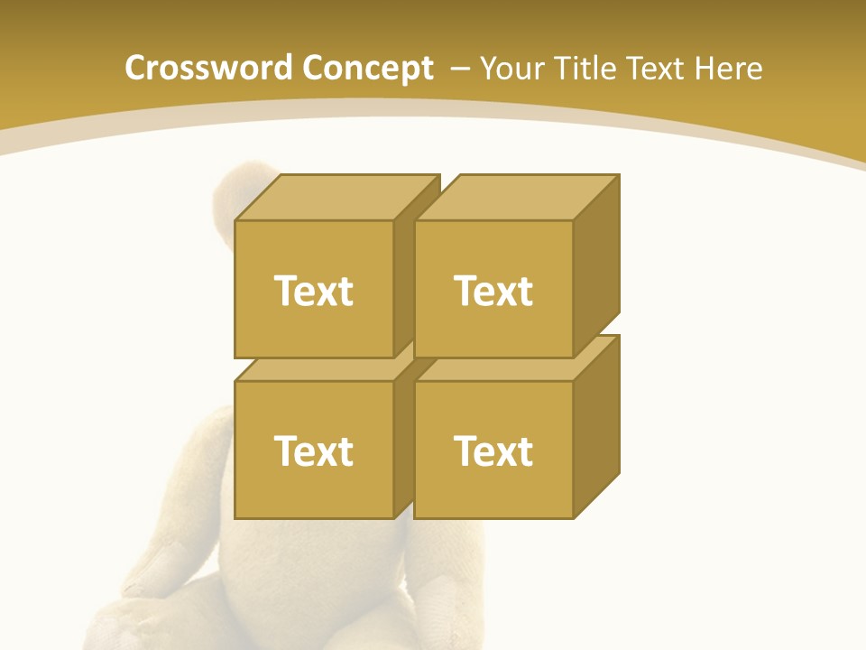 Childhood Torn Bear PowerPoint Template