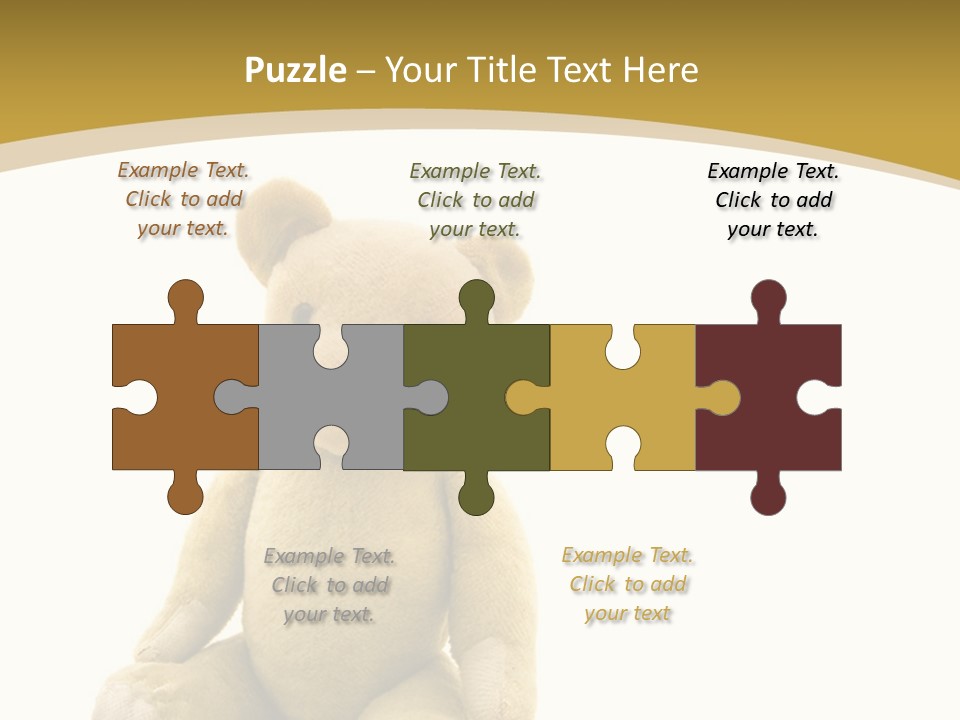 Childhood Torn Bear PowerPoint Template