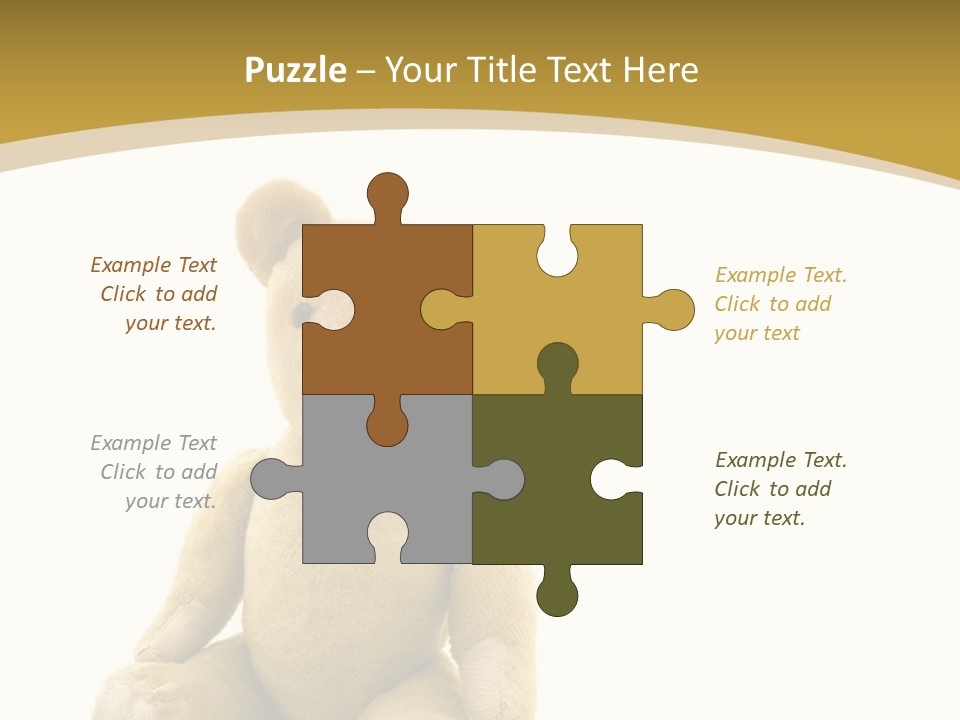 Childhood Torn Bear PowerPoint Template