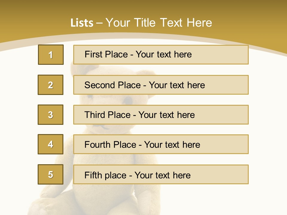 Childhood Torn Bear PowerPoint Template