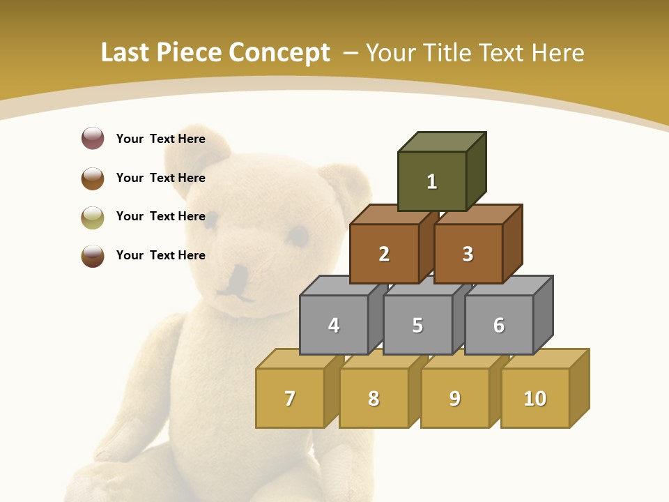Childhood Torn Bear PowerPoint Template