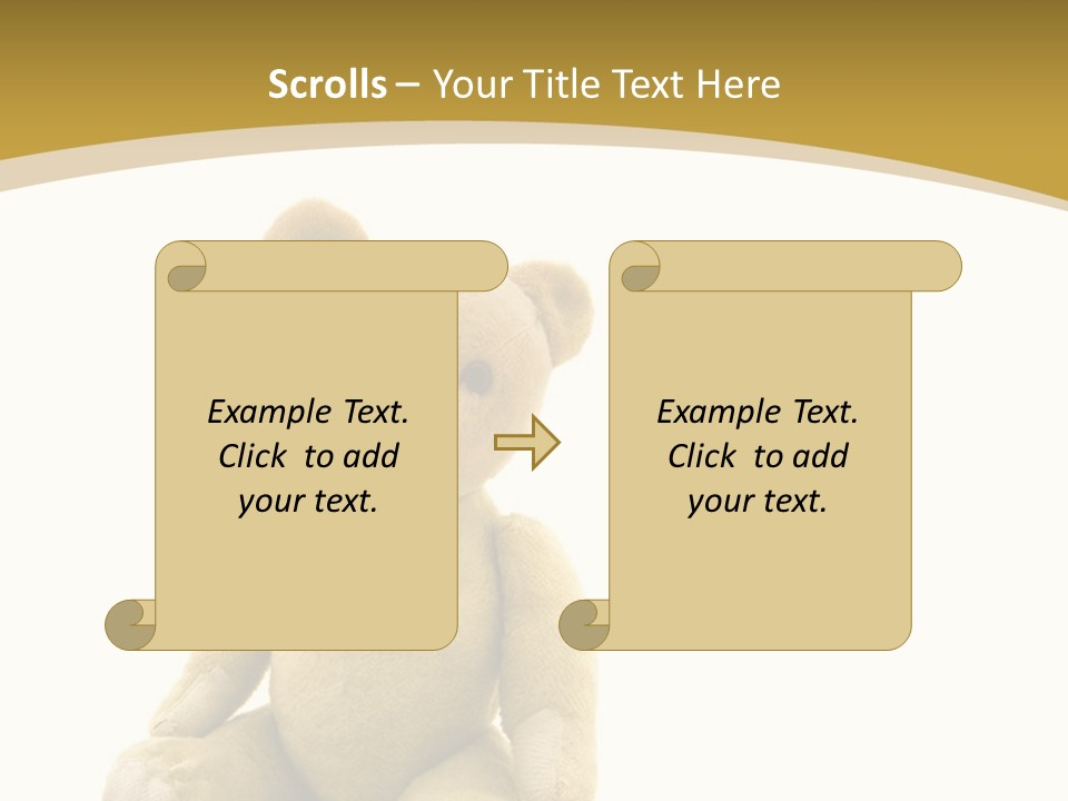 Childhood Torn Bear PowerPoint Template