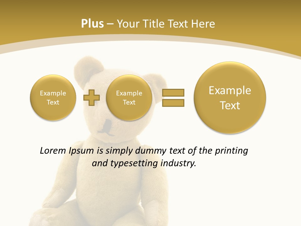 Childhood Torn Bear PowerPoint Template