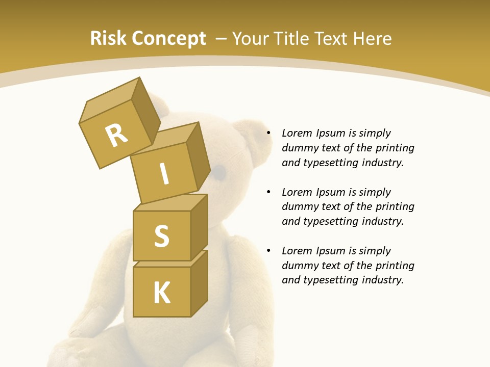 Childhood Torn Bear PowerPoint Template