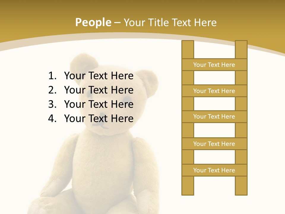 Childhood Torn Bear PowerPoint Template