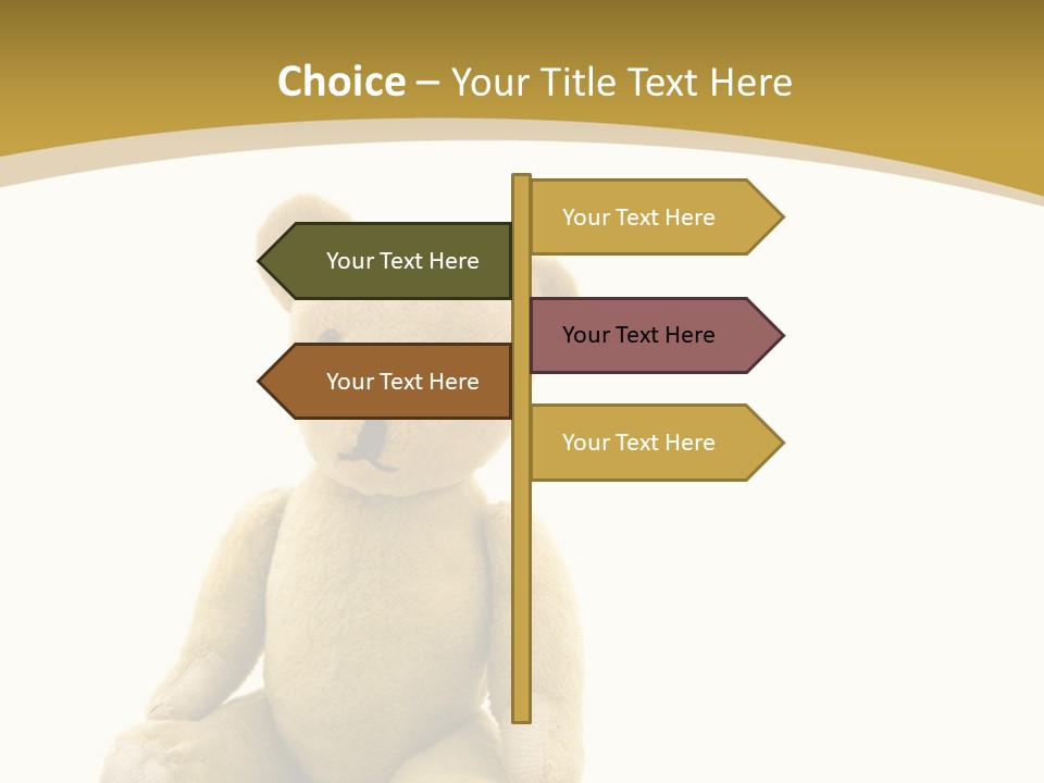 Childhood Torn Bear PowerPoint Template