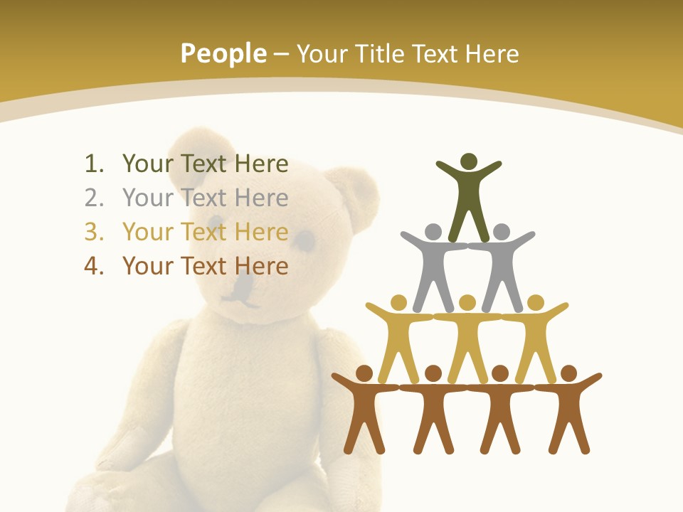 Childhood Torn Bear PowerPoint Template