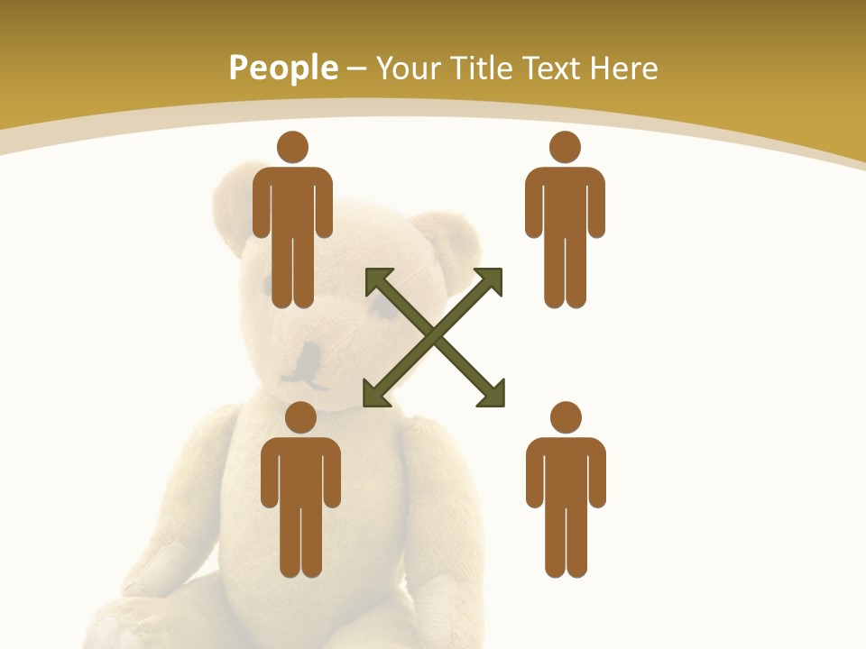 Childhood Torn Bear PowerPoint Template