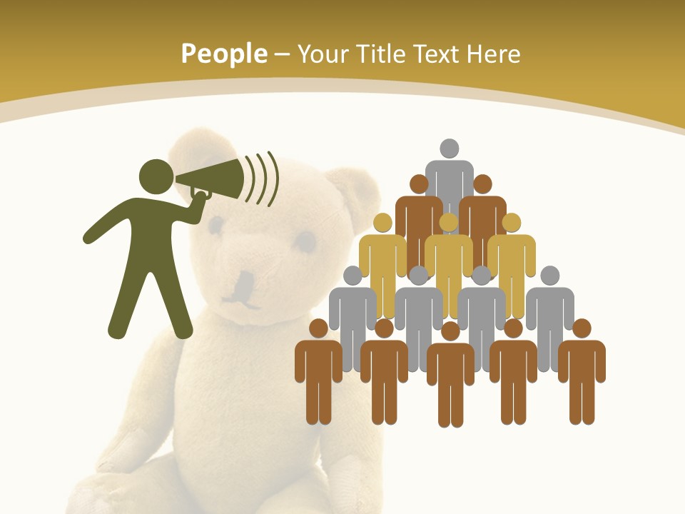 Childhood Torn Bear PowerPoint Template