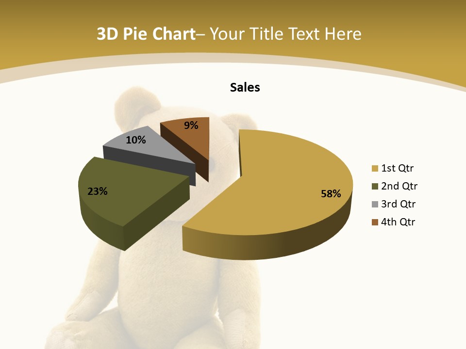 Childhood Torn Bear PowerPoint Template