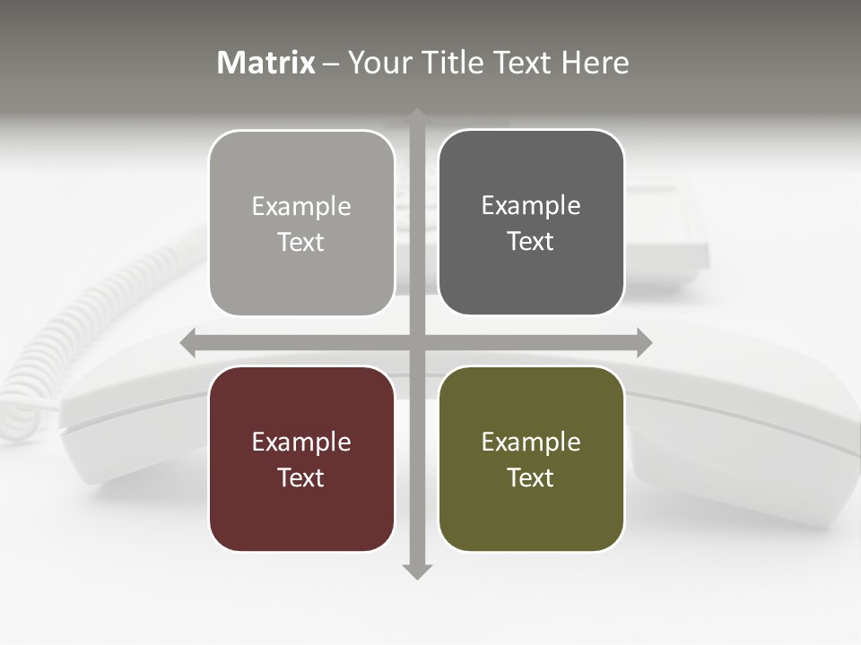 A White Telephone Sitting On Top Of A Table PowerPoint Template