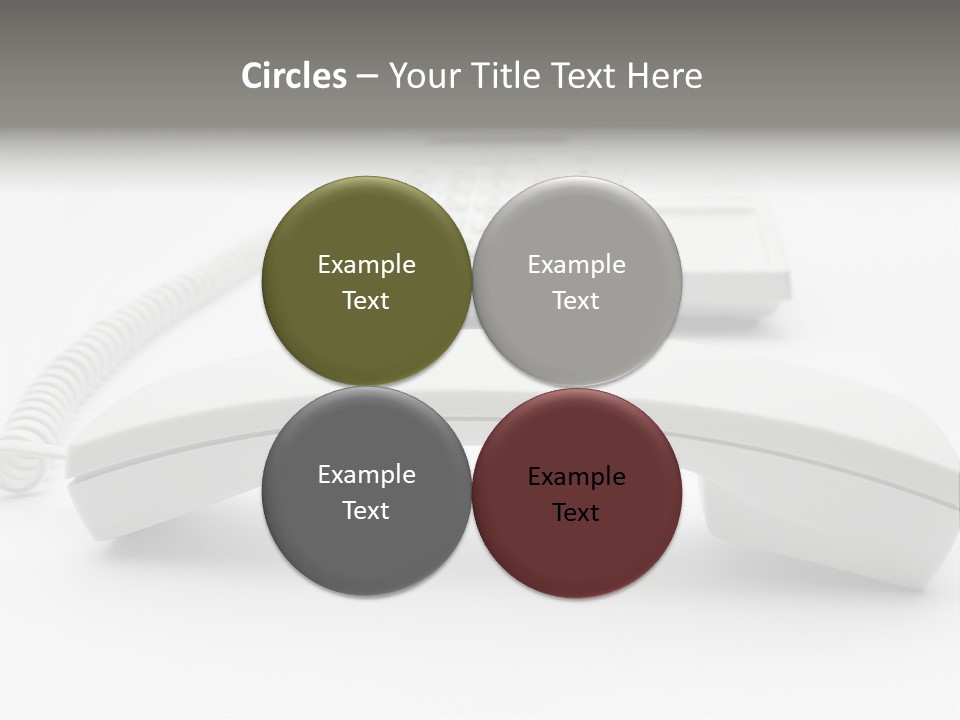 A White Telephone Sitting On Top Of A Table PowerPoint Template