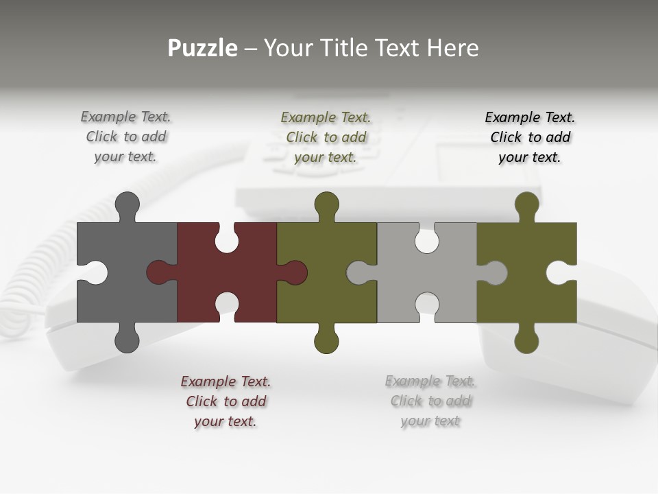 A White Telephone Sitting On Top Of A Table PowerPoint Template