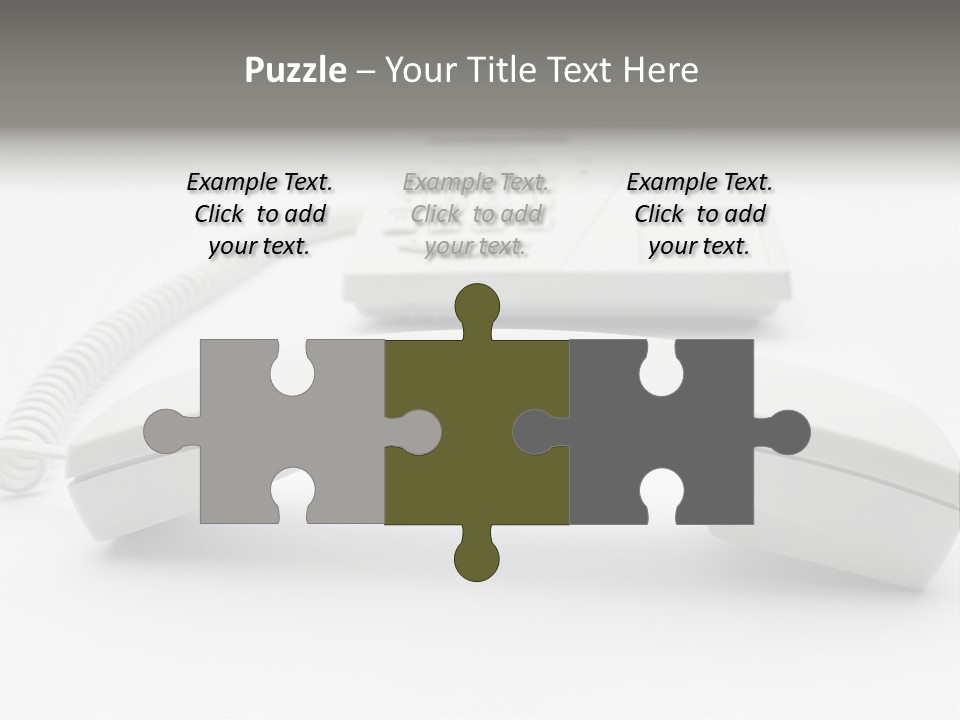 A White Telephone Sitting On Top Of A Table PowerPoint Template