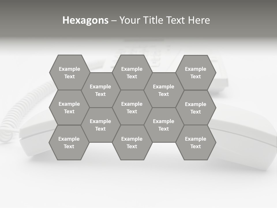 A White Telephone Sitting On Top Of A Table PowerPoint Template