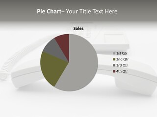 A White Telephone Sitting On Top Of A Table PowerPoint Template