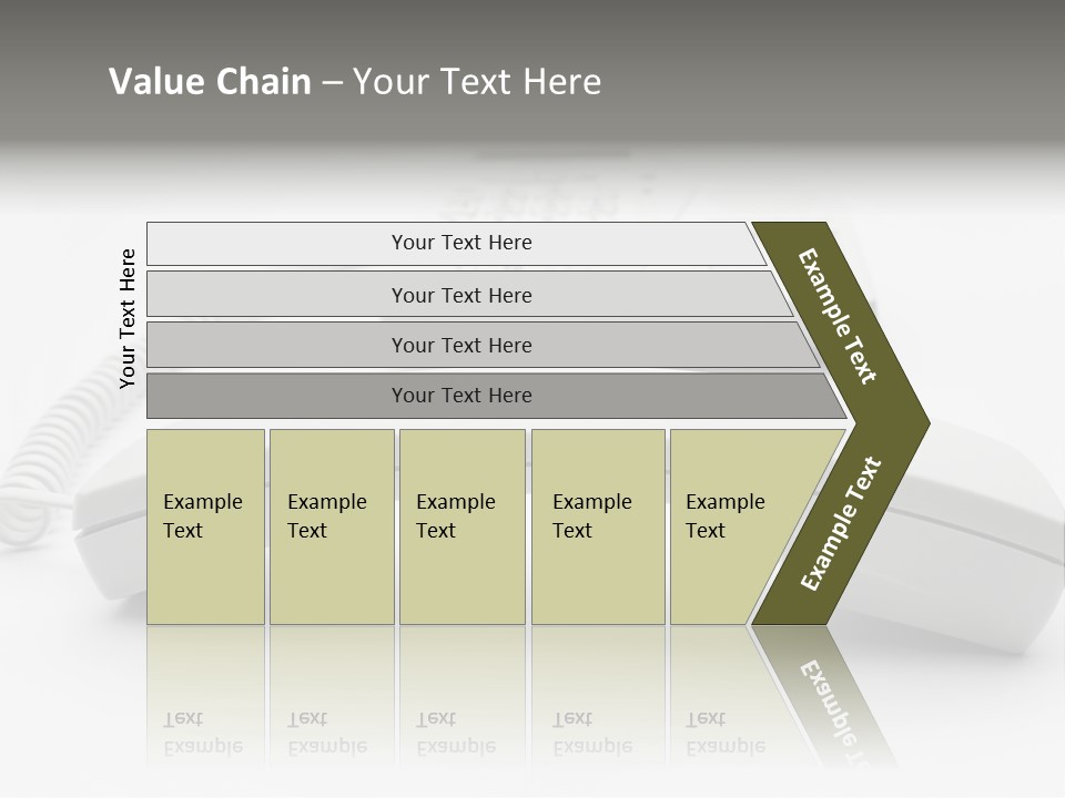 A White Telephone Sitting On Top Of A Table PowerPoint Template