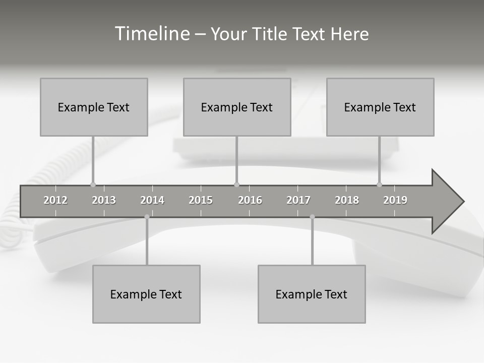 A White Telephone Sitting On Top Of A Table PowerPoint Template