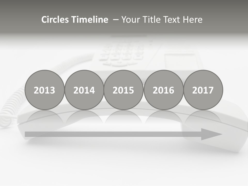 A White Telephone Sitting On Top Of A Table PowerPoint Template