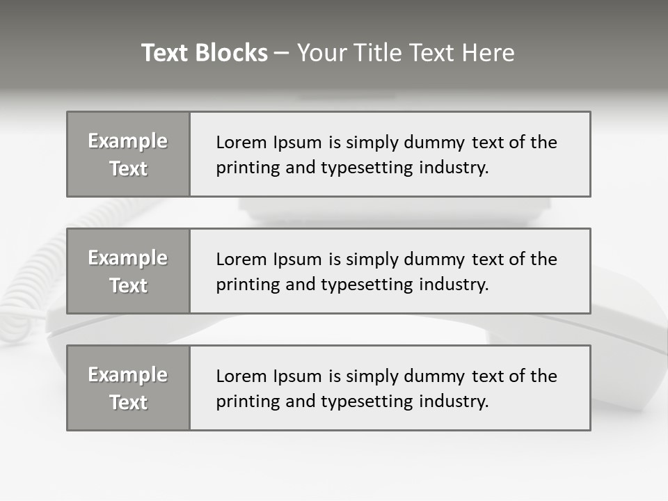 A White Telephone Sitting On Top Of A Table PowerPoint Template