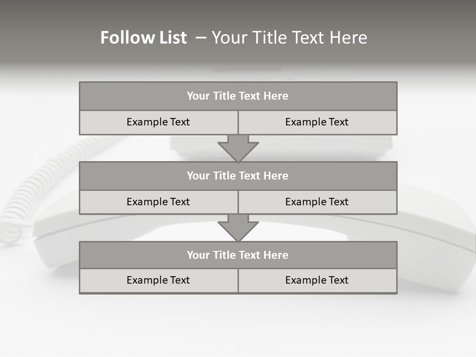A White Telephone Sitting On Top Of A Table PowerPoint Template