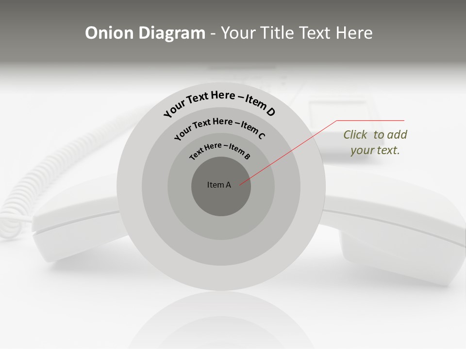 A White Telephone Sitting On Top Of A Table PowerPoint Template